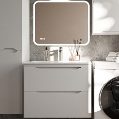 Style Line Мебель для ванной Марелла 70 Люкс Plus антискрейтч подвесная белая матовая – фотография-1